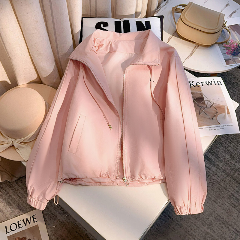 拉夏贝尔短款休闲夹克女2025秋季新款小个子时尚减龄翻领上衣外套,女装/女士精品,短外套,淘宝优惠券,粉丝福利购,淘宝优惠卷