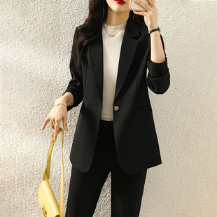 拉夏贝尔经典西装外套2025秋季新款心机设计感时尚气质显瘦休闲潮
