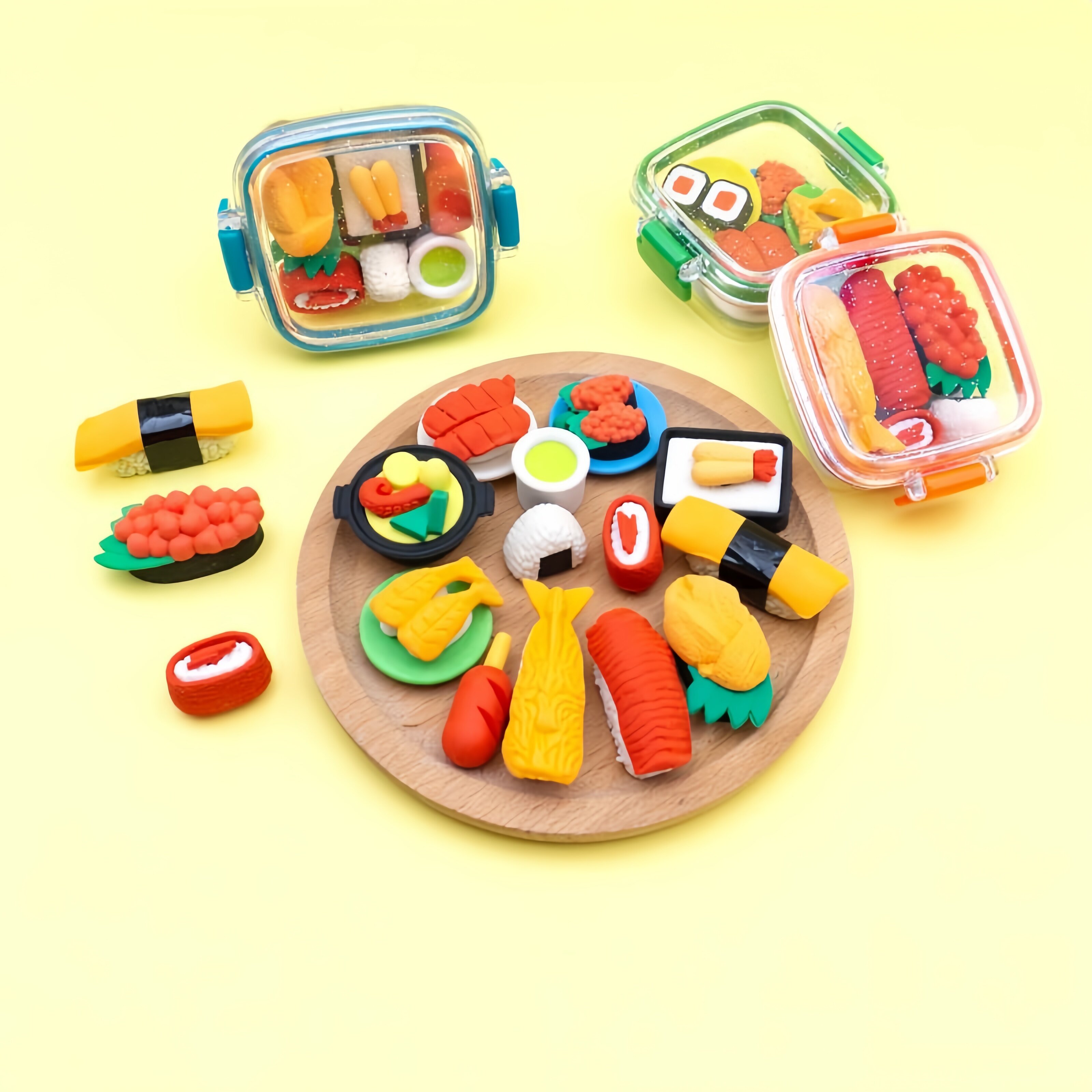 寿司橡皮擦便当盒食物创意造型高颜值卡通可爱幼儿园学习用品