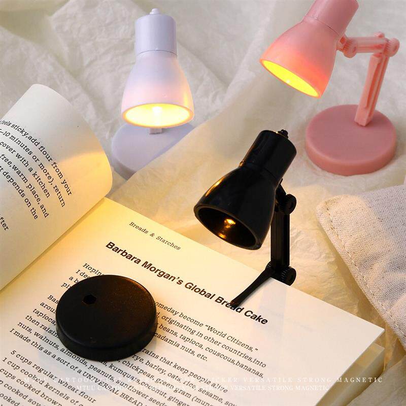 冰箱贴创意led磁吸小夜灯可折叠夹书灯便携式学生宿舍阅读小台灯