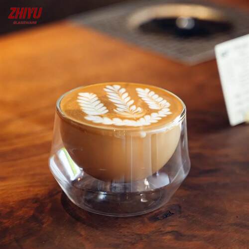 咖啡专用拉花杯双层玻璃杯轻奢耐热材质高颜值拿铁kruve150-300ml