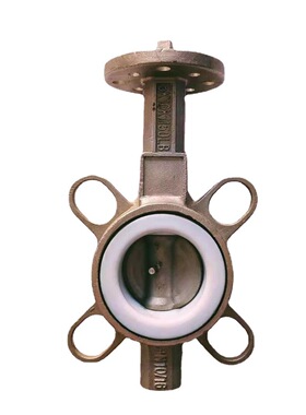 无头对夹不锈钢蝶阀  四氟蝶阀5211标准416杆 厂家天津D071F-10P