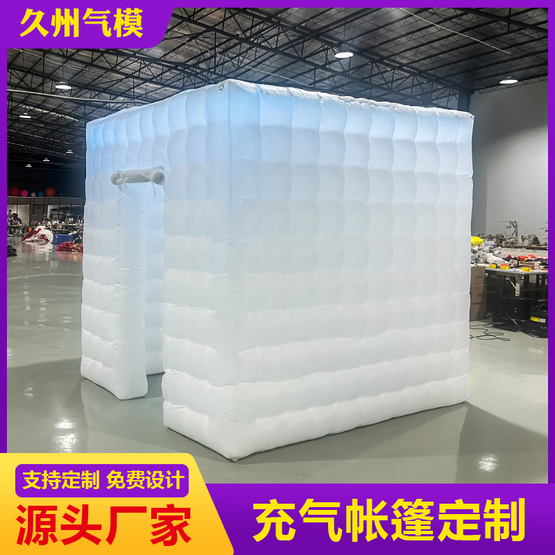 方形充气帐篷七彩灯光气模房子集市活动创意户外房子美陈大型气模