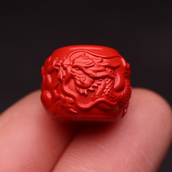 保真盘龙朱砂挂件吊坠散珠龙鼓珠小配件饰品金刚菩提配饰新款桶珠