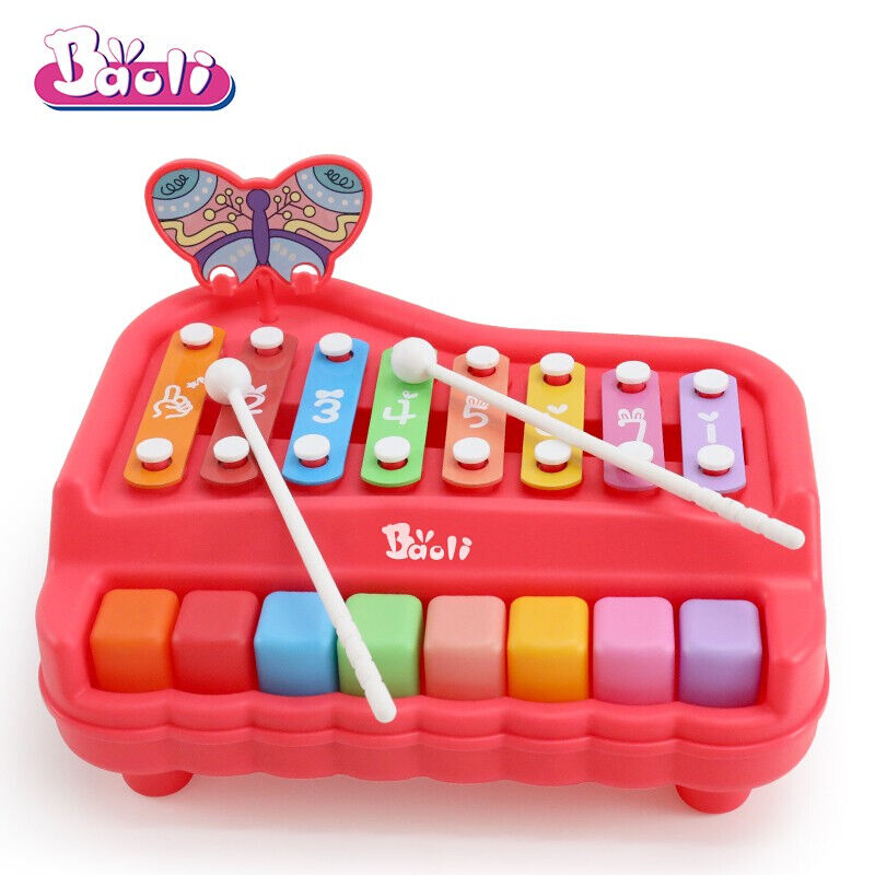 BAOLI宝丽婴幼儿玩具敲琴儿童手敲琴音乐打击乐器3-6木琴宝宝生日