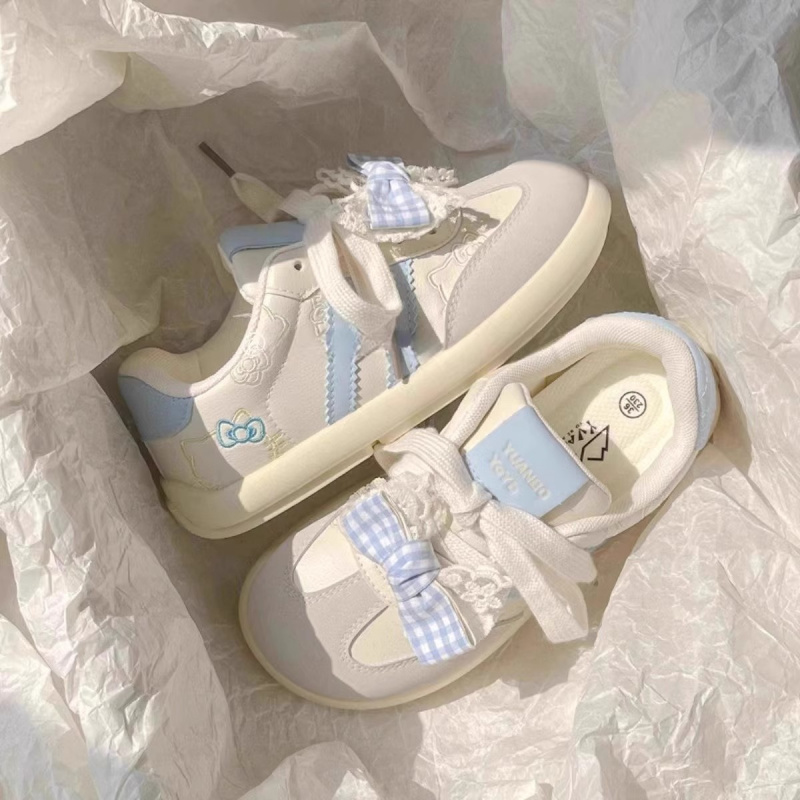 潮流可爱KT猫刺绣德训鞋女2025春