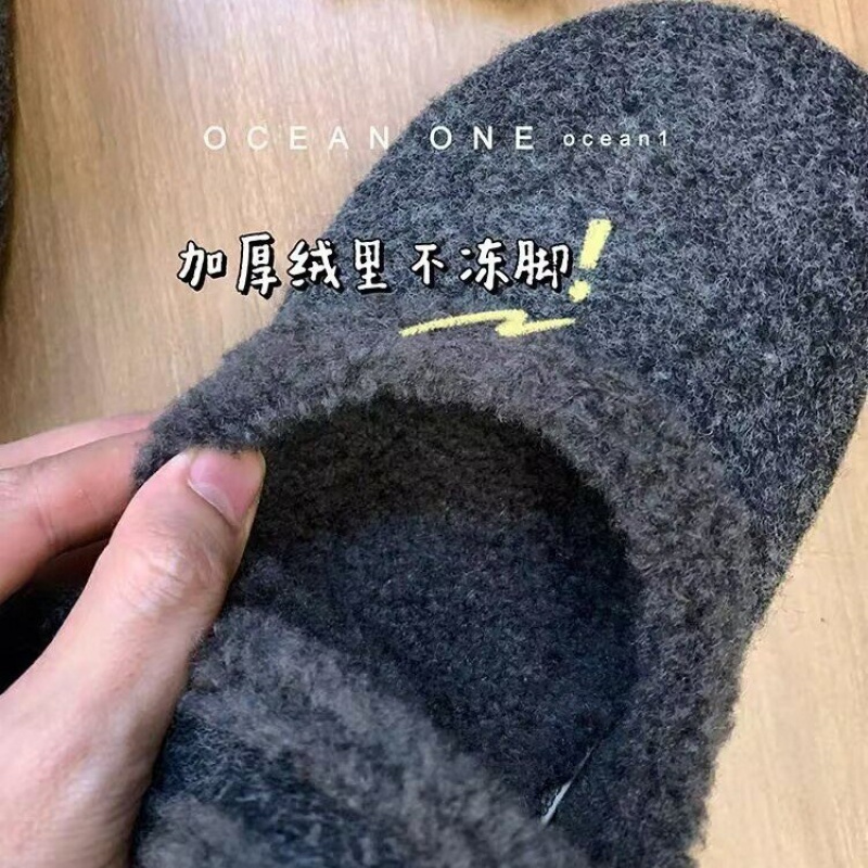 厚底勃肯鞋女加绒灰色玛丽珍毛毛