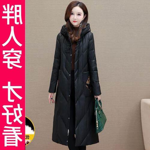 200斤大码连帽白鸭绒羽绒服女