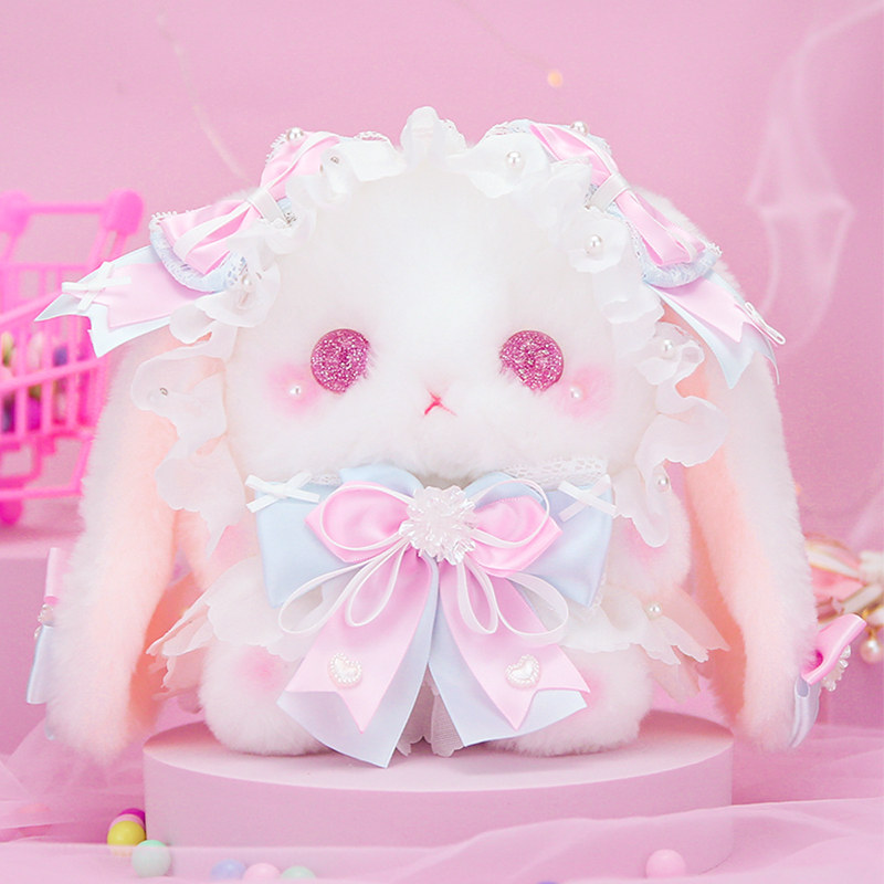 lolita洛丽塔包包玩偶包双肩包背包可爱兔子包斜挎包女毛绒兔兔包