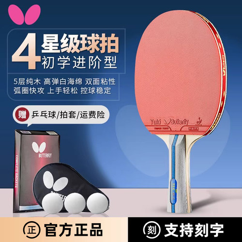 蝴蝶乒乓球拍专业级四星