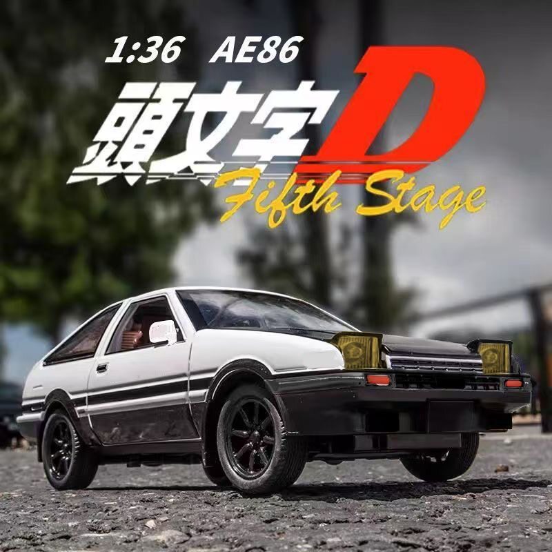 AE86拓海同款合金模型头文字D藤原拓海1:36豆腐车儿童玩具车