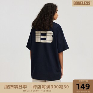 速发BLB美式 上衣 泡侣发情E字印花高街T体恤夏季