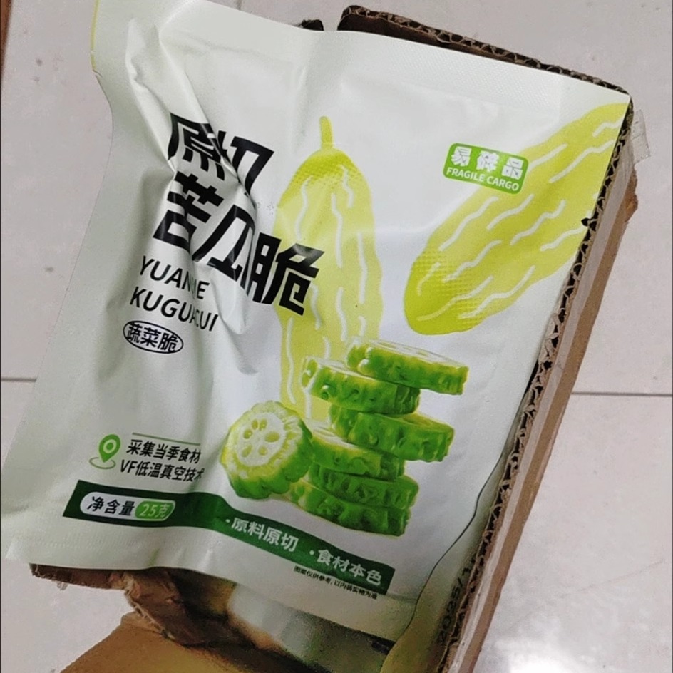 苦瓜脆片即食苦瓜片脱水蔬菜干回甘肝火清火VF脱水零食箱