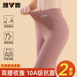 雅鹿秋裤女士保暖裤线裤加厚加绒德2026秋女款内穿薄款打底裤冬季