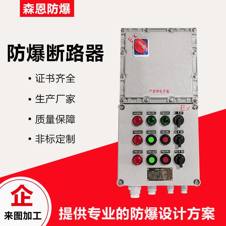 厂家防爆断路器箱BDZ-16A32A63电机开关水泵箱磁力启动器箱铝合金