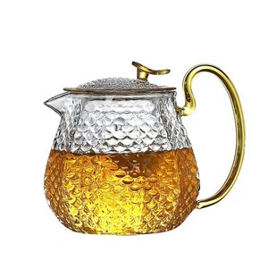 加厚龙鳞玻璃花茶壶过s滤泡茶壶家用耐冷热龙香壶锤纹煮茶器