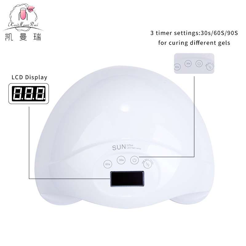跨境指甲照灯48W美甲灯sun5plus触屏美甲机智能感应led美甲光疗灯