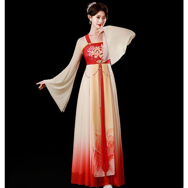 千古一醉流芳古典舞舞蹈服装汉唐演出服飘逸仙气裙摆连衣裙纱衣