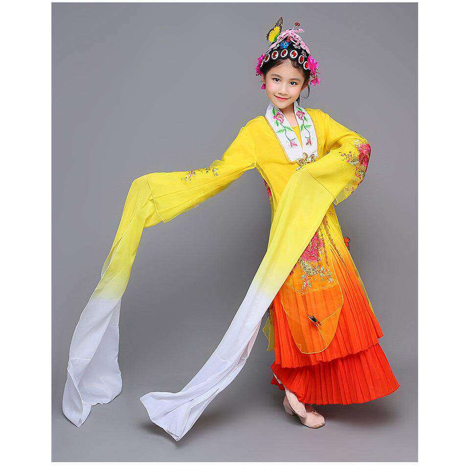 桃李杯百花争妍舞蹈服装女百花争艳演出服戏曲花旦长水袖京剧戏服