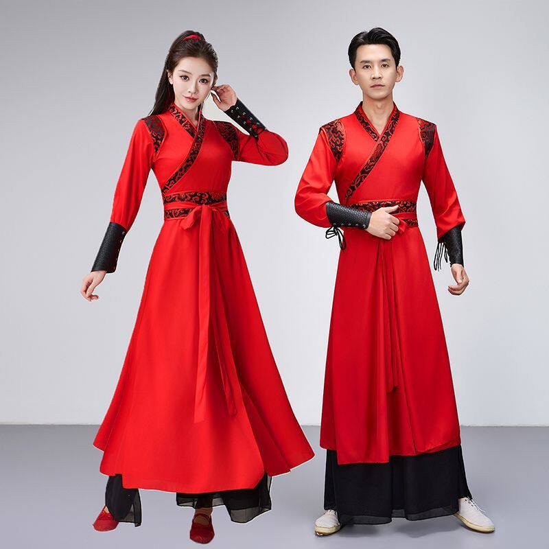 花木兰演出服雪龙吟舞蹈服学生运动会侠客风扇子舞打鼓服精忠报国