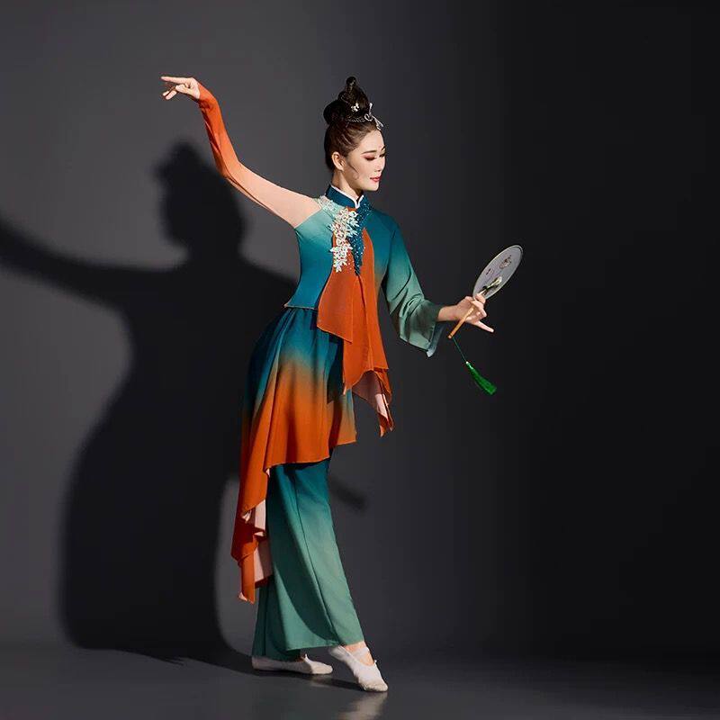 胶州秧歌服演出服女2026新款家燕归巢舞蹈服装剧目艺考飘逸古典舞