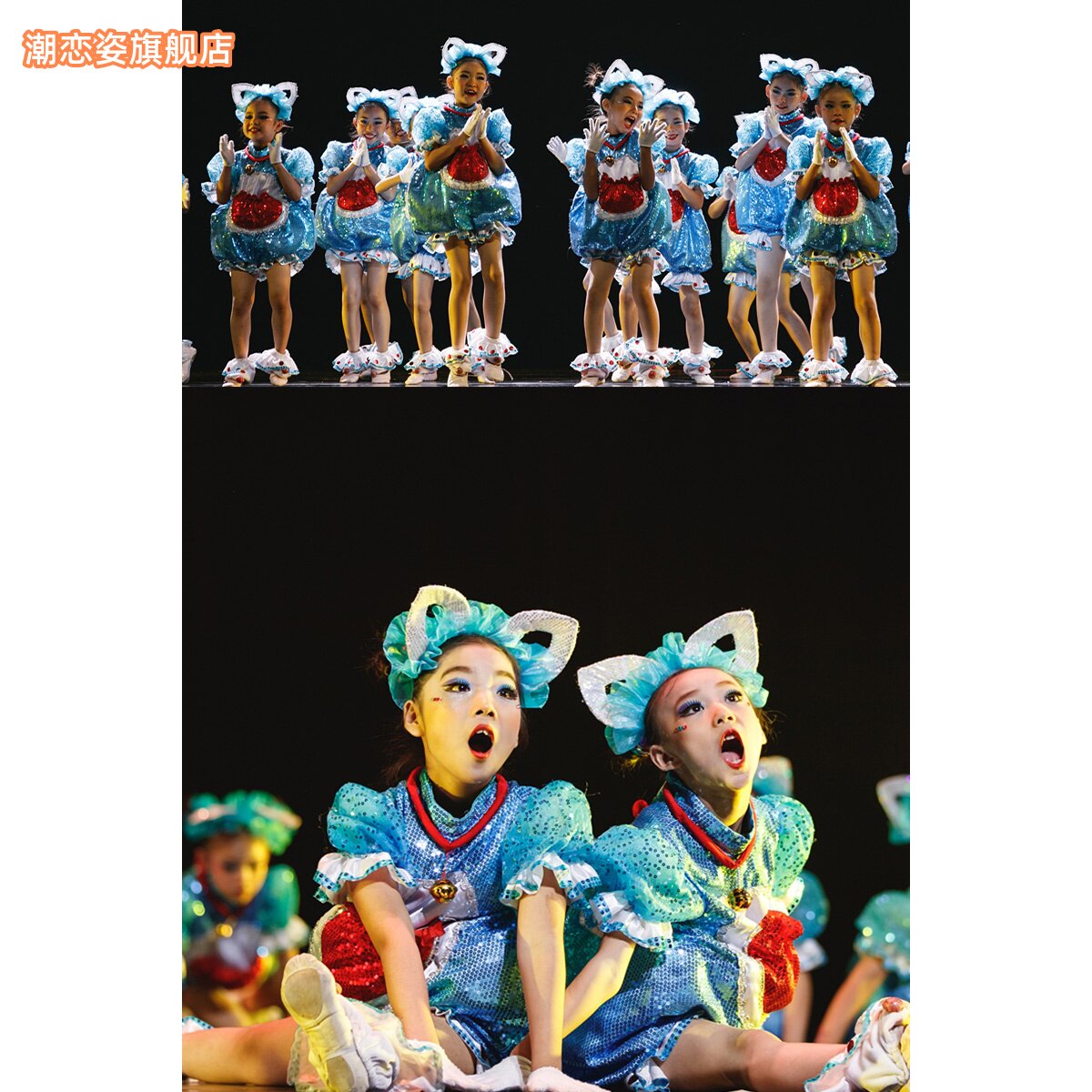 小荷风采嘟嘟肥同款哆啦a梦可爱猫猫表演服机器猫儿童演出服