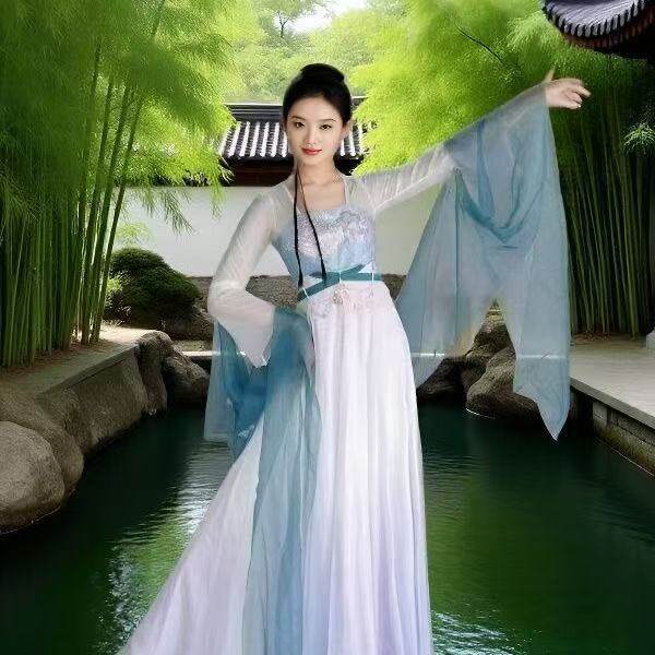 新款惜春迟中国国风古典舞盈盈芙蓉语演出服超仙古风仙女汉唐舞蹈