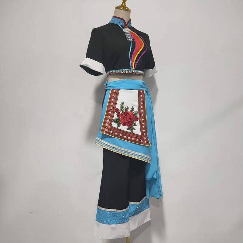 畲族舞蹈服三月春来同款苗族表演服女独舞艺考服舞台演出服全套