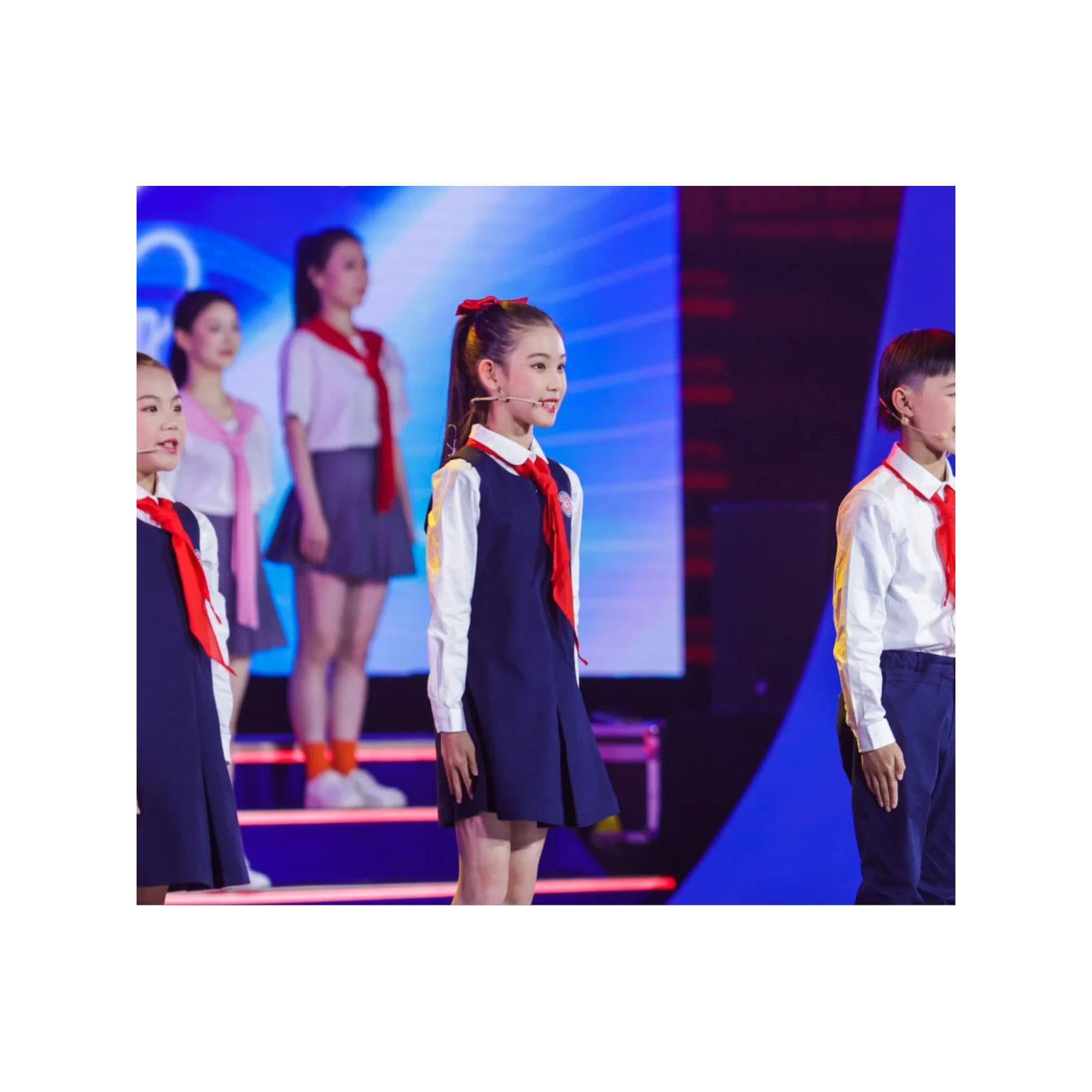 儿童合唱演出服中小学生红歌朗诵比赛英伦风集体舞蹈大合唱表演服