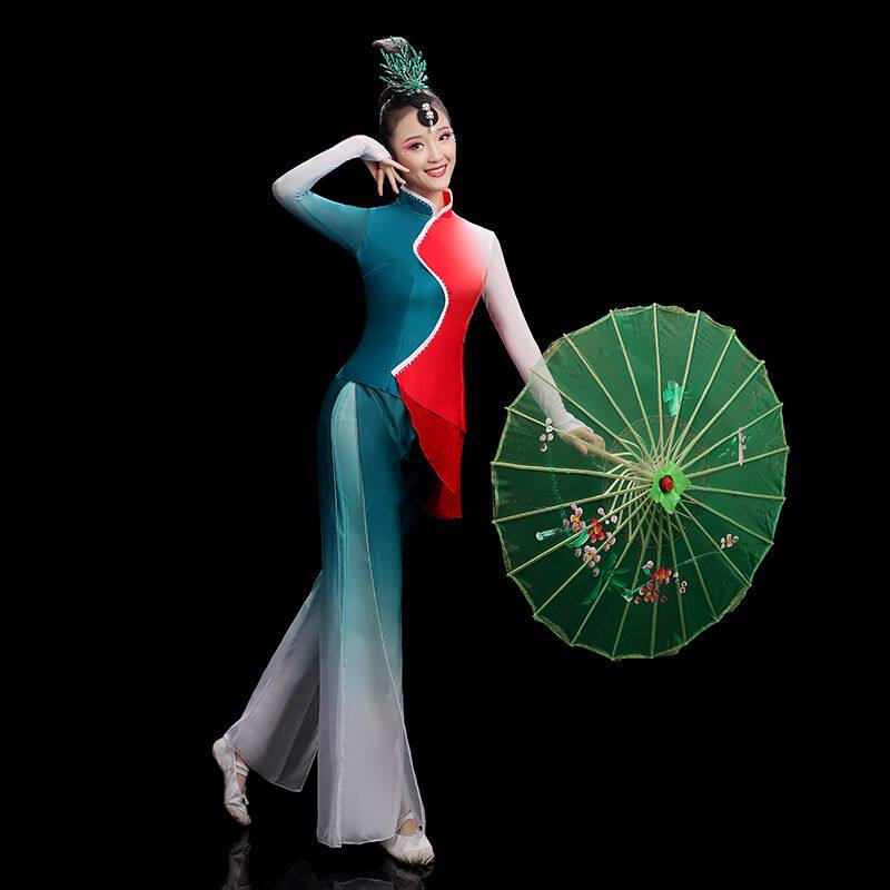 秧歌服女2026新款夏胶州扇子舞伞舞蹈服装广场舞古典舞演出服套装