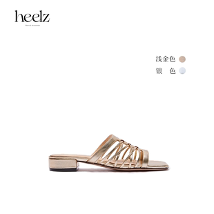 heelz设计师鞋 休闲女士夏款 履｜Liz羊皮平底罗马凉鞋 正码 正拍