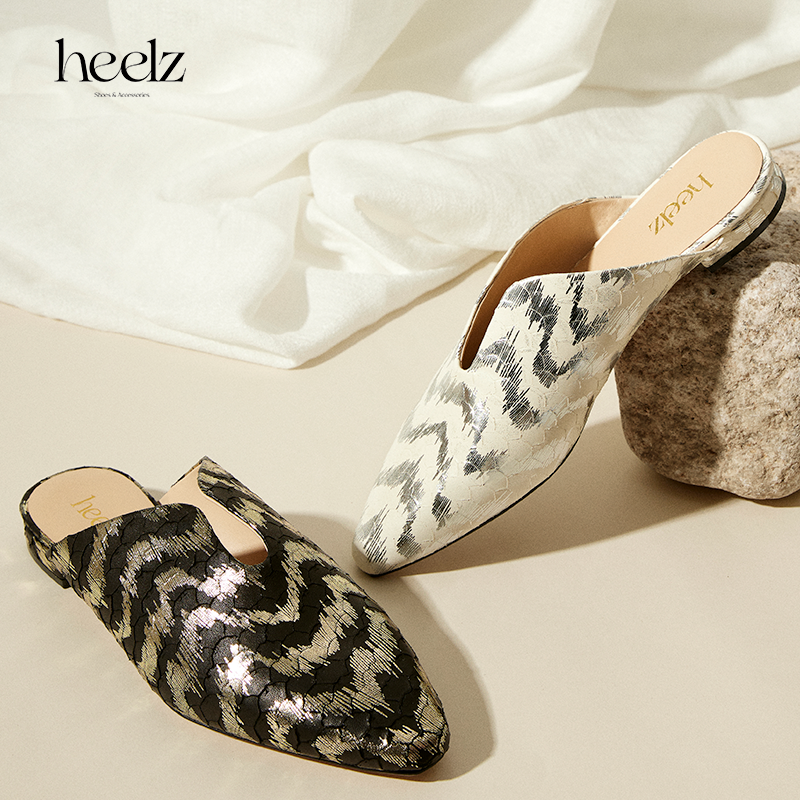 Ariel1.5公分穆勒鞋金属牛皮