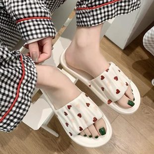 居家风防滑心用学生室内凉拖鞋 爱防水甜美浴室拖鞋 时尚 夏季 女 新款