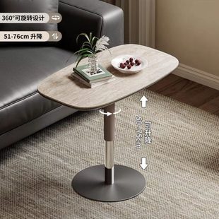 客厅茶几沙发板 岩可升降移动小桌子床边圆桌迷你角几几几家用新款