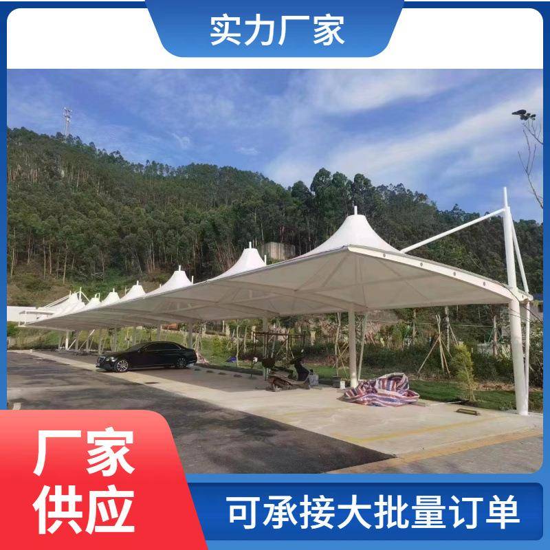 冒顶膜结构停车棚公交车站充电桩汽车车篷电动车自行车充电桩适用