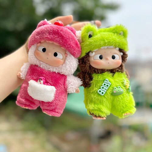 仅售娃衣】黑玩哦崽娃衣OZAI搪胶盲盒玩偶衣服背带裤面包服套装萌