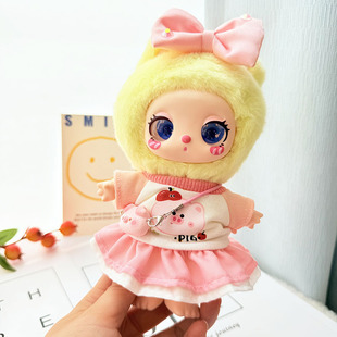 仅售娃衣】16cm莉拉LUKY CAT挂件玩偶裙子苹果猪挎包裙套装替换女