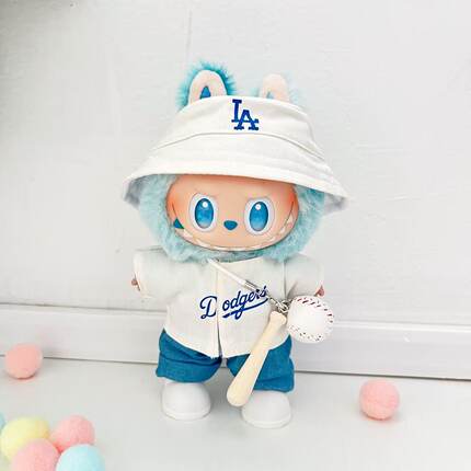 一二三代Labubu衣服挂件拉布布坐坐娃衣KKLA棒球运动套装潮流可爱
