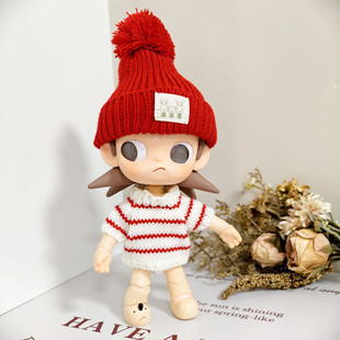 Zsiga向往之处娃衣1/8可动玩偶嘎子姐时尚墨绿条纹毛衣帽子套装新