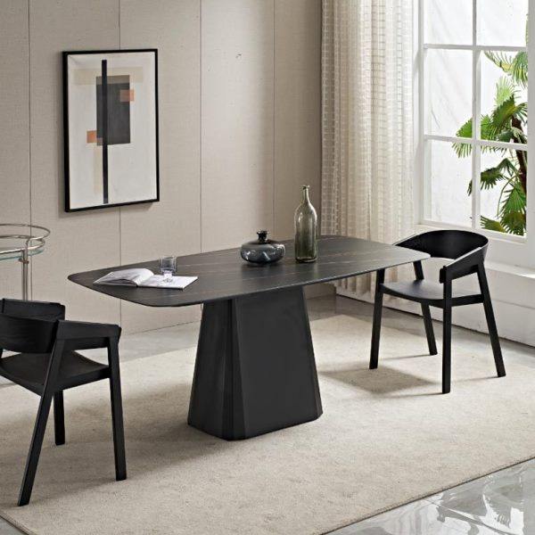 【星友家居馆】岩板餐桌长方形圆角简约轻奢家用饭桌柱子腿现代风,住宅家具,岩板餐桌,淘宝优惠券,粉丝福利购,淘宝优惠卷