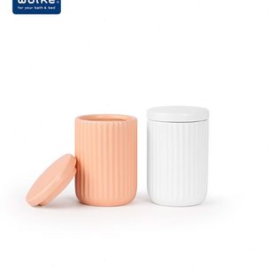 Kleine 进口北欧陶瓷收纳罐家用棉签盒便携首饰盒子 Wolke德国原装