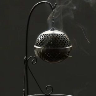 铁架吊球香炉创意盘香檀香炉 家用禅意供佛茶道香薰炉倒流香摆件