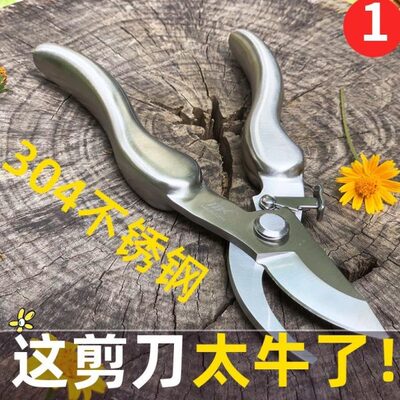 省力树剪不锈钢弹簧剪树枝剪刀修枝剪果树园艺花果摘果园林