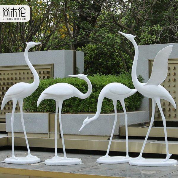 玻璃钢户外仙鹤造景白色雕塑园林景观新中式假山水池装饰庭院摆件,家居饰品,户外/庭院摆件,淘宝优惠券,粉丝福利购,淘宝优惠卷