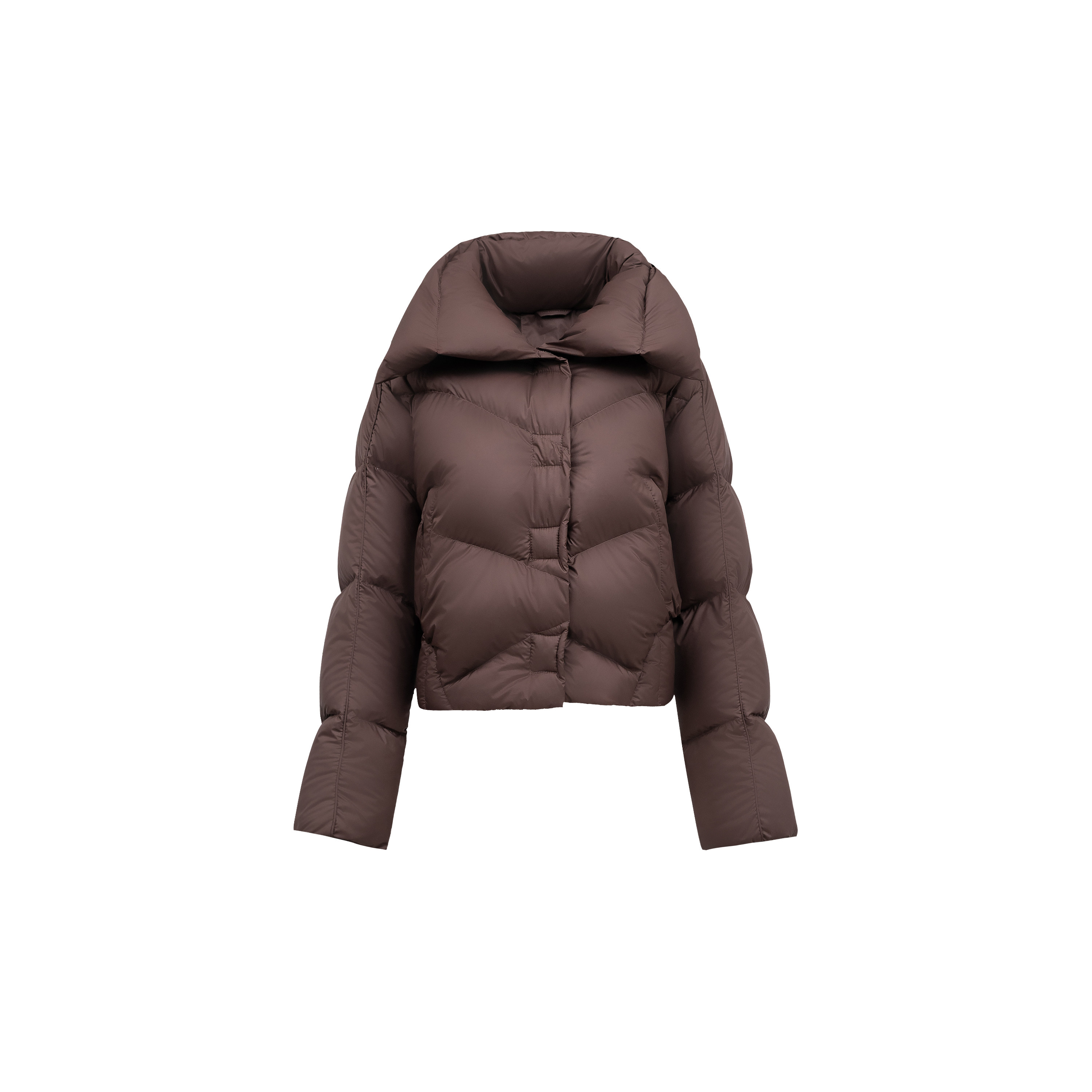 【云朵感泡芙羽绒服】90白鸭绒大翻领设计感显高短外套W23DO2326