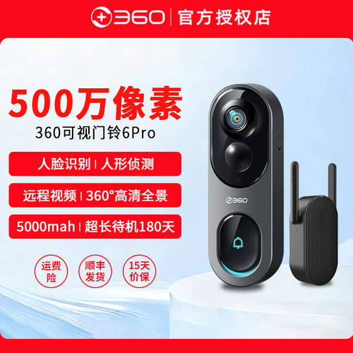 360可视门铃全景摄像头