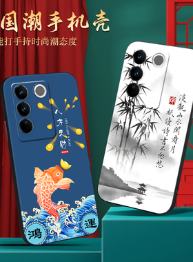 皑晨适用于vivos16手机壳v2244a新款创意磨砂s16pro全包防摔国风v2245a彩绘个性软壳vivs16网红保护套男女简