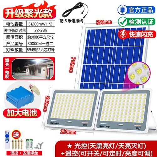 2024新款太阳能户外灯庭院灯乡村田园大功率室外照明灯led大灯
