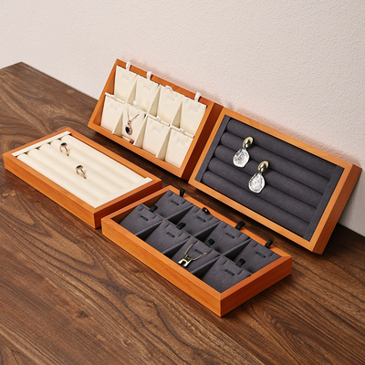 多祝实木珠宝托盘展示盘