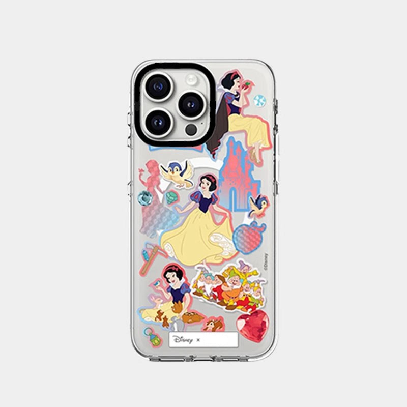 防摔手机壳联名迪士尼白雪公主贴纸适用苹果iPhone16/15/14Promax华强北代购11Plus新款女12镜面磁吸13保护套